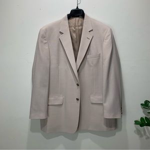 Hardwick Made In USA Men's Beige Tan Blazer Jacket Coat Size 46L